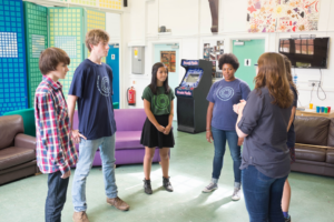 Image of group standing in circle
