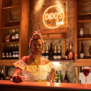 2 l-r Lola May (Dido) and Georgina White (Juno) in _Dido_s Bar_ Photo credit Ali Wright