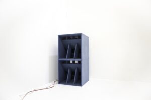 Photo of bespoke speaker used in Raheel Khan's In Harmony installation