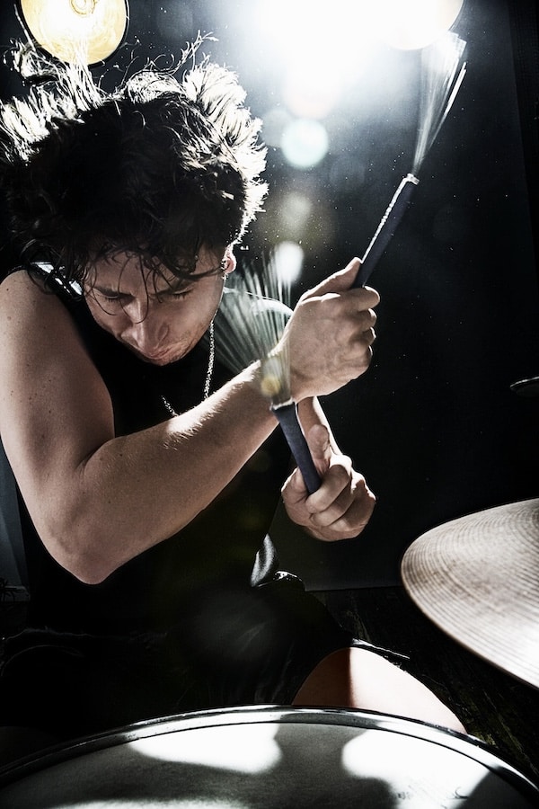 Sean Noonan drumming with brushes