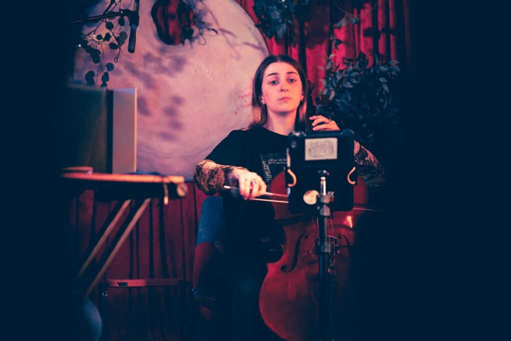 Person playing cello