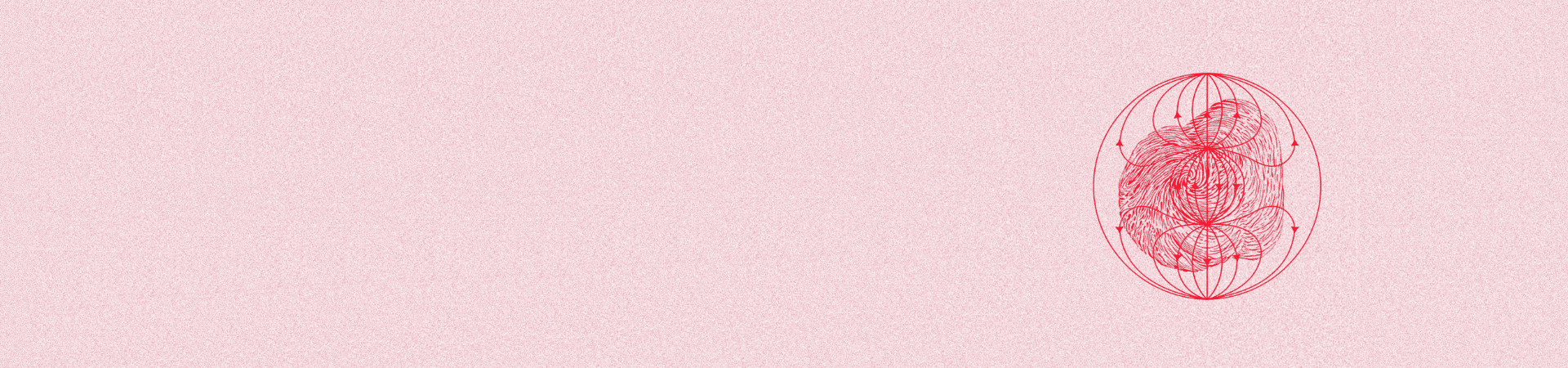 audiograft web banner showing red graphic on pink background